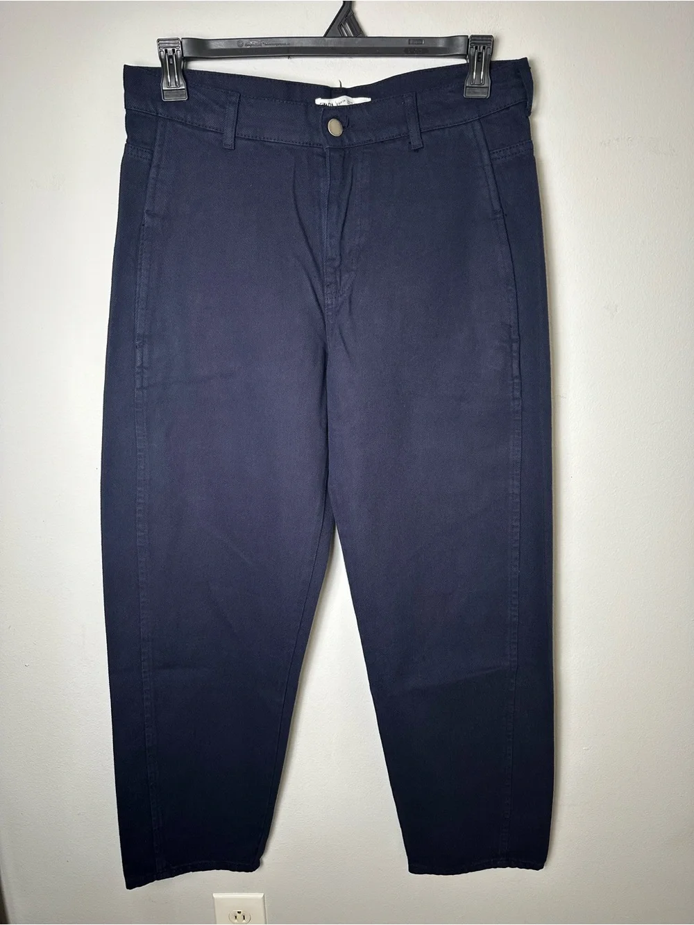 ZARA Barrel Leg Jeans Women’s Size 6 Dark Blue High Waisted